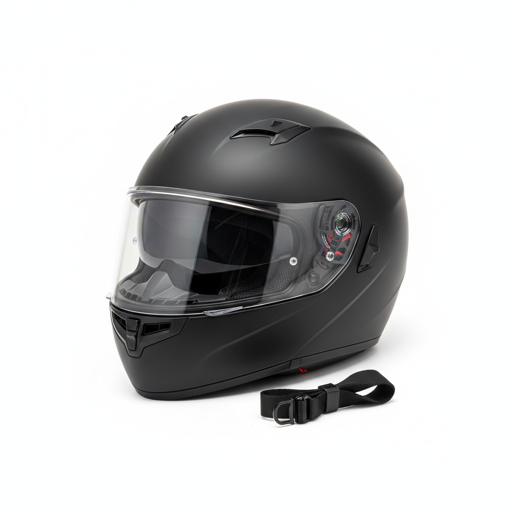 Casque Moto Intégral Noir Mat