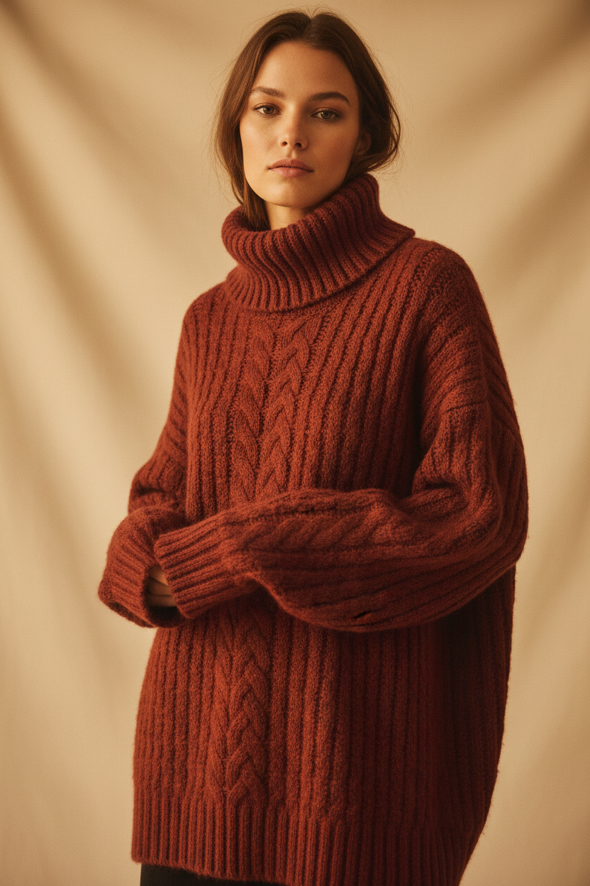 Pull en Laine Bordeaux