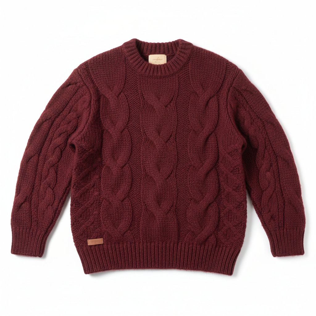 Pull en Laine Bordeaux
