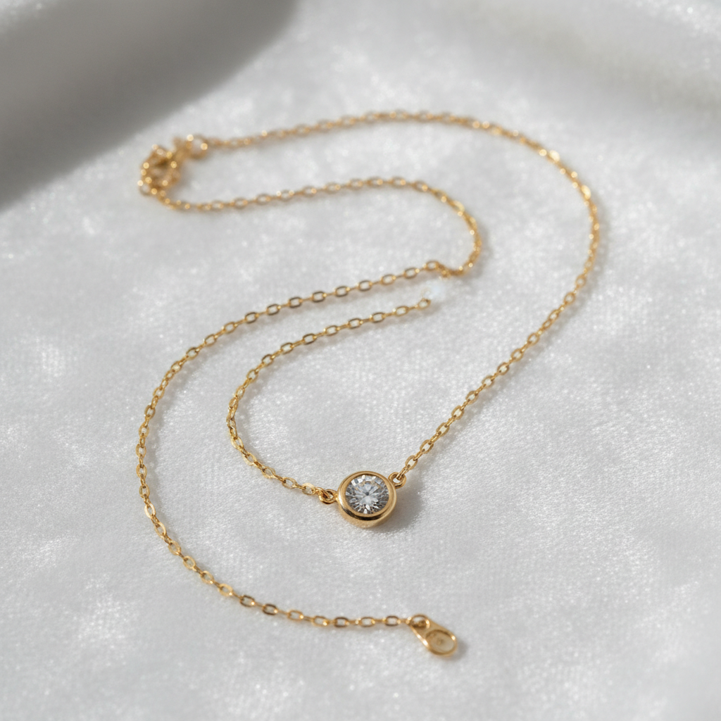 Collier Chaîne Or 18K Pendentif Diamant