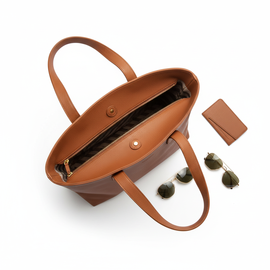 Sac Cabas Cuir Camel