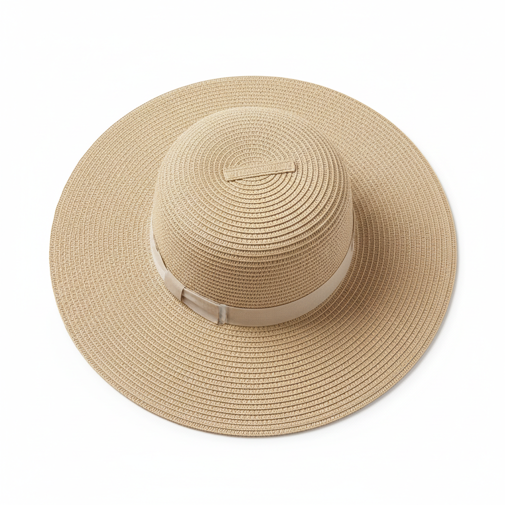 Chapeau À Large Bord Beige